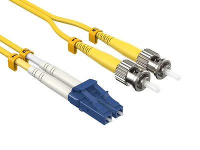 OS2 LC/ST Duplex 9/125 Singlemode Fiber Optic Cable - 1/2/3/5/10m - Image 1 of 2
