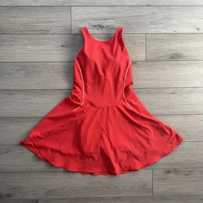 Lululemon Court Crush Tennis Dress Sleeveless Fit Size 10 Carnation Red - Image 1 of 4