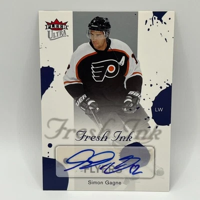 2005-06 Fleer Ultra Fresh Ink Simon Gagne #SG - Image 1 of 2
