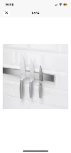 IKEA KUNGSFORS Magnetic Knife Rack Stainless Steel Mounted Wall Designer minimal - Picture 1 of 15