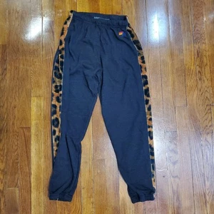 Aviator Nation Cheetah Stripe Sweatpants Black Size Medium Rare - Picture 1 of 11