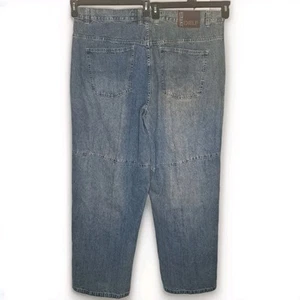 Delf Blue Jeans Size 44 x 34 (45) Mens Baggy Relaxed Snap Leg Denim Y2K Vintage - Picture 1 of 11