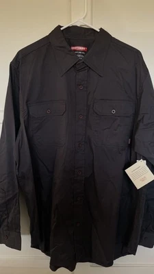 Camisa masculina de lona Craftsman XL 46-48 manga longa preta protetor de tecido de teflon - Imagem 1 de 4