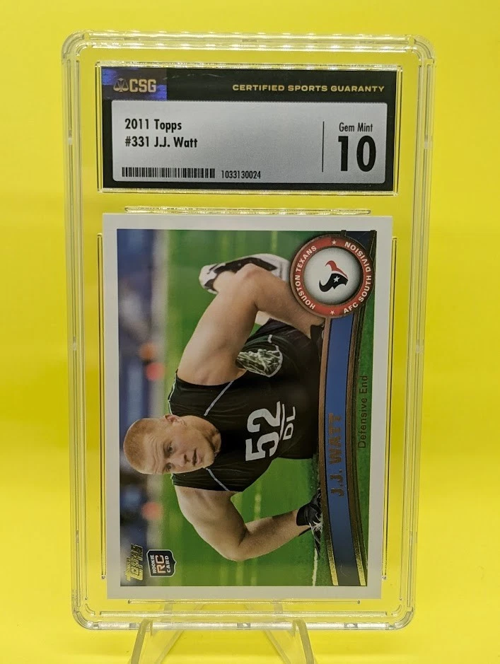 2011 Topps - J.J. Watt #331 (RC). CSG GEM ESTADO PERFEITO 10 - Imagem 1 de 1