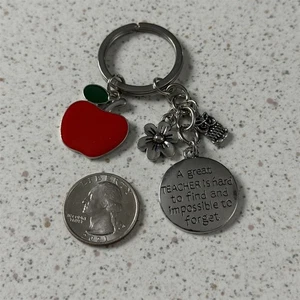 A Great Teacher is Hard To Find Impossible To Forget Keychain Key Ring #51676 - Picture 1 of 2