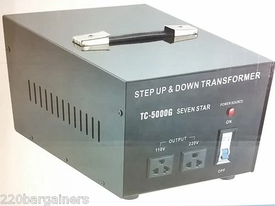 Best 5000 Watt 110 to 220 Volt Voltage Converter Transformer 220v to 110v 5000W - Image 1 of 4