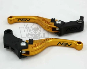 Triumph Daytona 675R 2011 12 13 14 15 16 17 ASV F3 Lever Set Gold Short - Picture 1 of 10