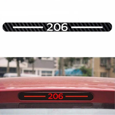 Pegatinas Fibra Carbono Luz Freno Coche Estilo Decoración Para Peugeot 206 307 CC Foto 1 de 4