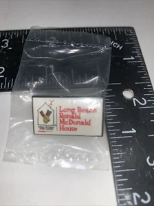 Vintage Long Beach Ronald McDonald House Charities Enamel Lapel Pin Holding Hand - Picture 1 of 2