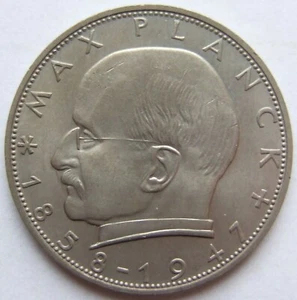 Coin FRG Max Planck 2 German Marks 1958 F in Uncirculated - Picture 1 of 2