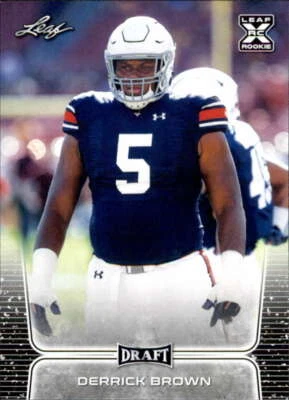 2020 Leaf Draft #28 Derrick Brown Rookie - Image 1 of 2