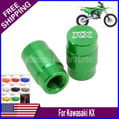 For Kawasaki KX60 65 80 85 100 125 250/F/R/X 450/F/SR/X Tire Valve Cover CNC - Image 1 of 2