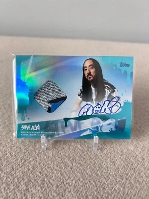 2020 Topps Steve Aoki Wave 3 Auto Relic - #/77 - #SA3 - Event Worn Jeans - Image 1 of 3