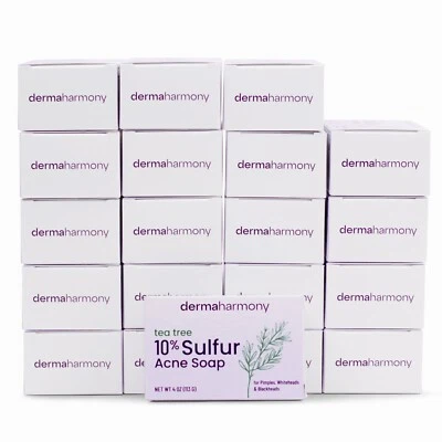 10% Sulfur Soap with Tea Tree Oil DermaHarmony - 4oz (20 Bars) - Image 1 of 2