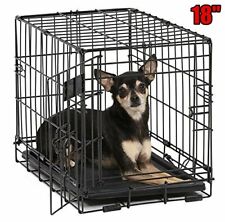 Xxs Small Dog Crate Kennel Folding Metal Tray Pan Pet Wire Puppy Cage Breed Size