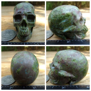 2.0" Unknown Stone Skull Hand Carved Realistic 3.7oz 104.8g Crystal Healing - Picture 1 of 12