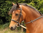 Windsor Plain Bridle, leather Snaffle Cavesson Horse Riding Bridle with Reins