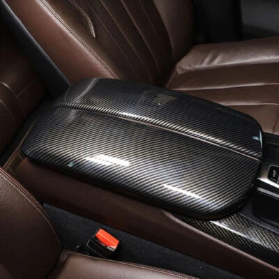 For BMW X5 X6 E71 E70 2007-2013 Carbon Fiber Color ABS Center Armrest Box Cover Foto 1 de 4