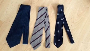 Bundle of 3 Traditional Ties In Blue & Blue Mix - Great Condition - Great! - Picture 1 of 4