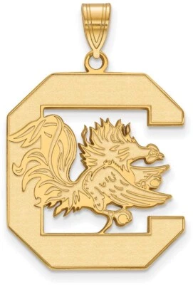 Colgante XL de oro amarillo de 10 quilates de la Universidad de Carolina del Sur por LogoArt Foto 1 de 2