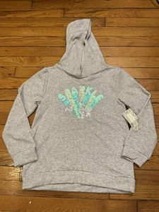 Btween Girls Warm Hoode With Long Sleeves - Grey Size 12 - Picture 1 of 5