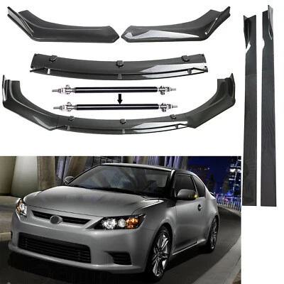 Front Bumper Lip Spoiler Splitter Carbon Fiber Side Skirt For Scion tC 2011-2013 Foto 1 de 4