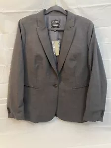 J. nuova con etichetta Blazer Crew Parke italiano lana elasticizzata Tollegno 1900 grigio taglia 18 - Foto 1 di 10