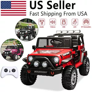 2 Seater Kids Ride On Truck Car 12V Electric Vehicle w/Remote Control Xmas Gifts - Picture 1 of 48