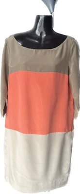 Antonio Melani 100% Silk Block Dress Lightweight Soft Size 8 - Image 1 of 4