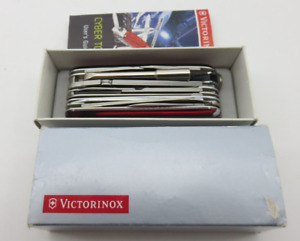 Rare Victorinox Cyber Tool 41 Swiss Army Knife Multi-Tool Transparent Ruby Red