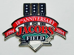 Cleveland Indians Lapel Hat Pin 10th Anniversary Jacobs Field 1994-2004 The Jake - Picture 1 of 2
