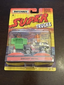 NEW On Card!! MATCHBOX Super Trucks Diecast Metal #34300 Black Chevy Pink Stripe - Picture 1 of 7