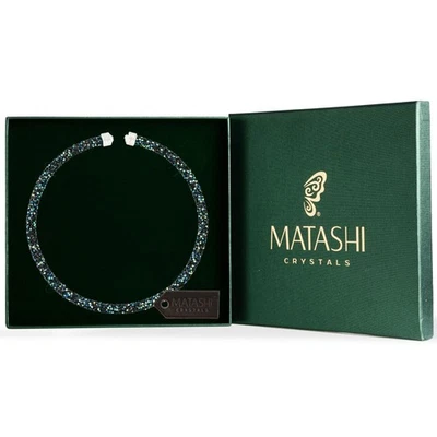 Collar Gargantilla Cristal Azul y Negro Matashi Regalo para Mujer - Joyería Elegante Foto 1 de 3