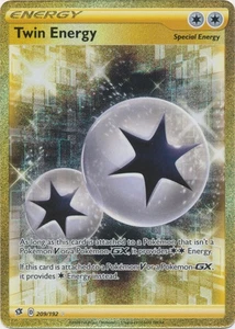 UR - 01 Holo Twin Energy (Secreto) 209/192 Secreto Raro SWSH02: Rebel Clash - Imagen 1 de 1
