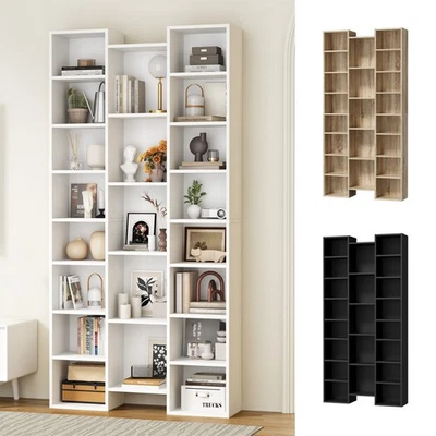 Oikiture Bookshelf Display Shelf CD DVD Storage Media Rack Stand Bookcase - image 1 of 4