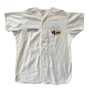 Piggsville 4th Base Off White Jersey '82 World Series Brewers v Cardinals Size L - Picture 1 of 8