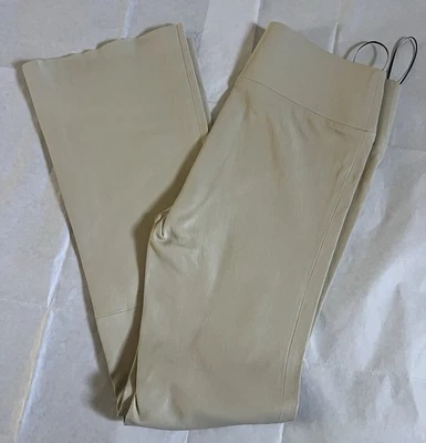 SPRWMN Legging Acampanado Cuero Blanco Floral 28" Entrepierna NUEVO TALLA: L Foto 1 de 3