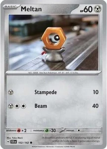 Meltan Stellar Crown Pokémon TCG 102/142 Regular Common ࿊ - Picture 1 of 1
