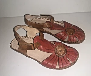 Pikolinos Damen Puerto Vallarta Leder geschlossene Zehe Sandalen Größe 38 EU Größe 7 - Bild 1 von 5