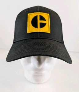 Caterpillar CAT Equipment Black & Yellow C Block Snapback Mesh Cap/Hat Decatur - Picture 1 of 8