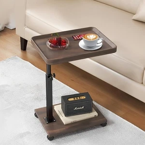 Bandeja de TV giratoria 360° altura ajustable extremo de mesa C para mesas de sofá espacios pequeños - Imagen 1 de 3