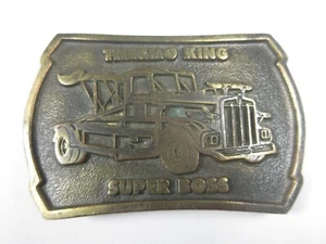 vintage Thermo King Super Boss truck brass Indiana Metal Craft belt buckle - Picture 1 of 7