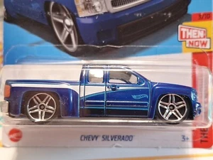 2024 Hot Wheels Chevy Silverado Blue 207/250 US Card - Picture 1 of 2