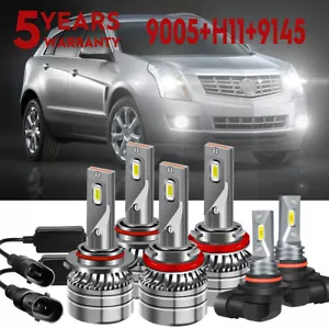 For Subaru Impreza 2008-2014 6000K F5 LED Headlight Bulbs Hi/Lo Beam +Fog Light - Picture 1 of 16
