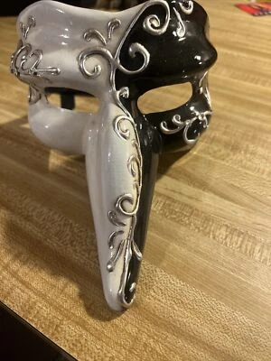 Venetian Masquerade Mask Italy Victorian Style Del Galeone 2017 Long Nose - Image 1 of 4