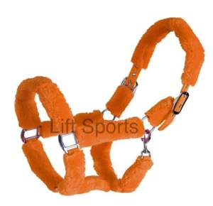 Horse Halter with Fur Full Size Adjustable Tack Shows Equestrian New Synthetic - Picture 1 of 17
