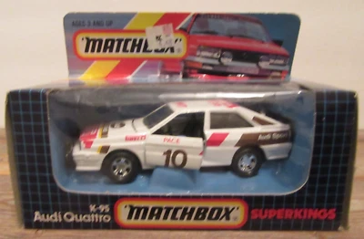 MATCHBOX 1991 SUPERKINGS  AUDI QUATTRO K-95 WHITE - Image 1 of 4