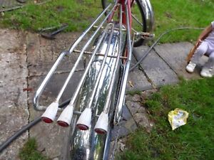 vintage bicycle rear rack schwinn 4 reflector 1960s 26 in over spray