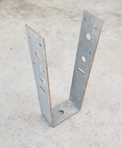 Galvanized Steel Column 4x4 Base ~ 10.25" tall / 0.15" thick - Picture 1 of 1