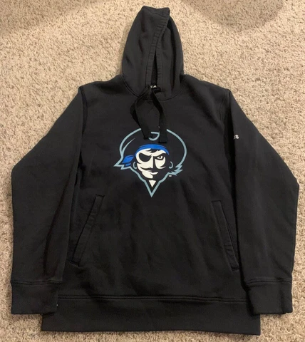 Adidas Seton Hall Pirates Hoodie Sweatshirt Black Mens Size Medium NCAA Cover